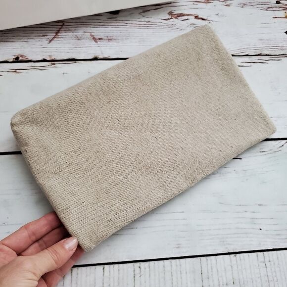 Dior Haute Couture Flowers Canvas Linen Pouch Cosmetic Bag Travel Case Clutch - Picture 4 of 6